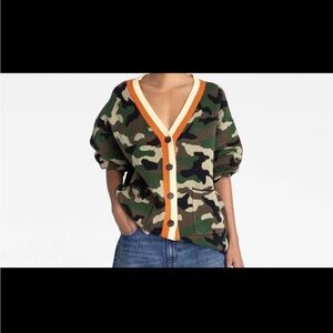 NWT KBB by KAHLANA Women's 'The Slouchy Cardigan' - Olive Camo S